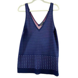 Rag & Bone Blue Print Viscose Tank Top Sz Small